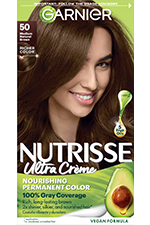 Medium Natural Brown Hair Color Nutrisse Ultra Creme Nourishing permanent color Gray Coverage - Garnier